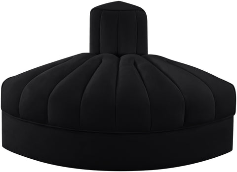 Talia Black Velvet Performance Fabric Upholstered Chair, 1 Piece (Style 3)