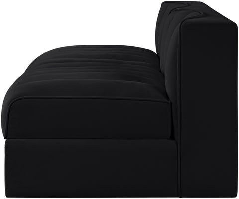 Talia Black Velvet Performance Fabric Upholstered Loveseat, 2-Piece