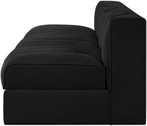 Talia Black Velvet Performance Fabric Upholstered Sofa, 3-Piece