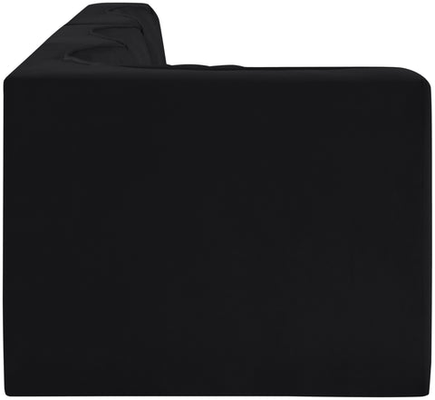 Talia Black Velvet Performance Fabric Upholstered Sectional, 4-Piece (Style 4)