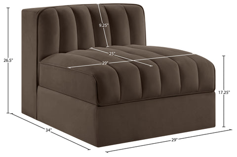 Talia Brown Velvet Performance Fabric Upholstered Chair, 1 Piece