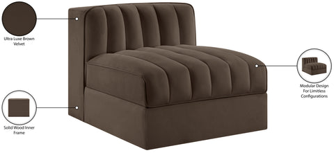 Talia Brown Velvet Performance Fabric Upholstered Chair, 1 Piece