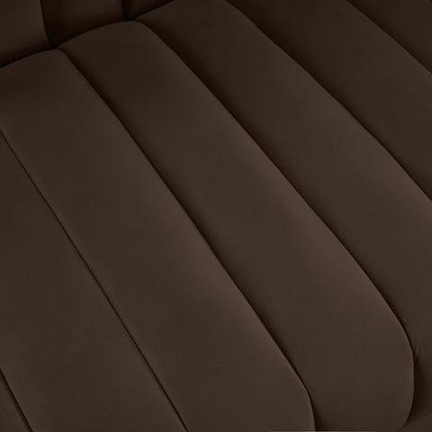 Talia Brown Velvet Performance Fabric Upholstered Chair, 1 Piece