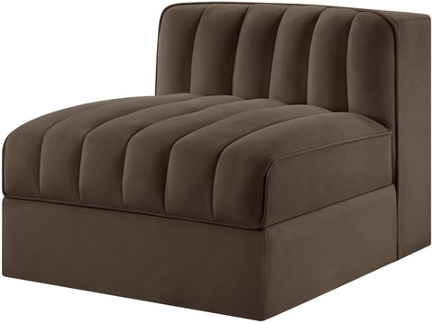 Talia Brown Velvet Performance Fabric Upholstered Chair, 1 Piece