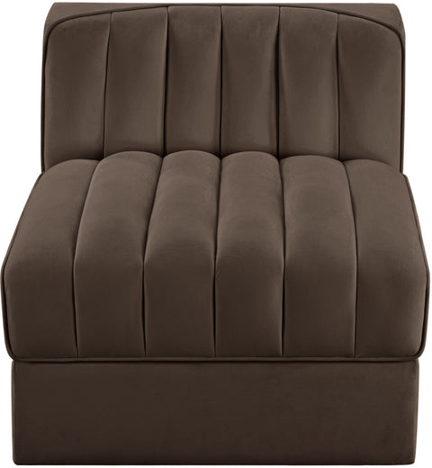 Talia Brown Velvet Performance Fabric Upholstered Chair, 1 Piece