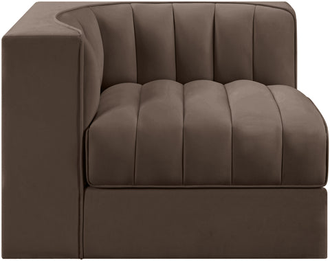 Talia Brown Velvet Performance Fabric Upholstered Chair, 1 Piece (Style 2)