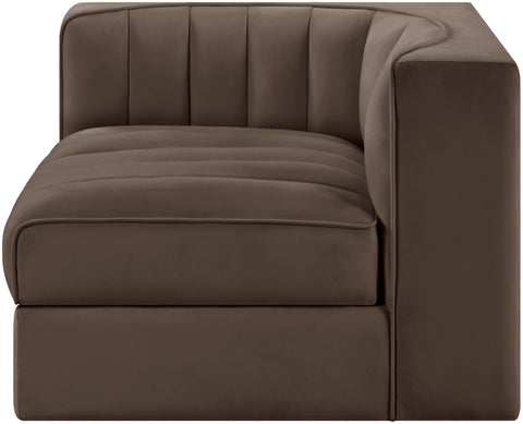 Talia Brown Velvet Performance Fabric Upholstered Chair, 1 Piece (Style 2)
