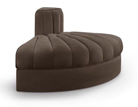 Talia Brown Velvet Performance Fabric Upholstered Chair, 1 Piece (Style 3)