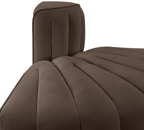 Talia Brown Velvet Performance Fabric Upholstered Chair, 1 Piece (Style 3)