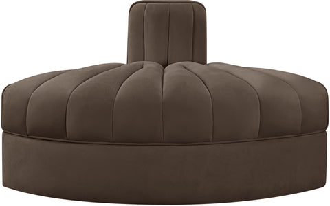 Talia Brown Velvet Performance Fabric Upholstered Chair, 1 Piece (Style 3)