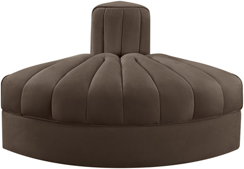 Talia Brown Velvet Performance Fabric Upholstered Chair, 1 Piece (Style 3)