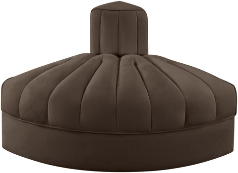 Talia Brown Velvet Performance Fabric Upholstered Chair, 1 Piece (Style 3)
