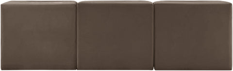 Talia Brown Velvet Performance Fabric Upholstered Sofa, 3-Piece