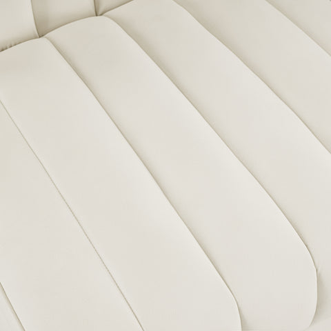 Talia Cream Velvet Performance Fabric Upholstered Chair, 1 Piece