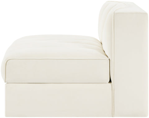 Talia Cream Velvet Performance Fabric Upholstered Chair, 1 Piece