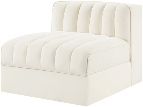 Talia Cream Velvet Performance Fabric Upholstered Chair, 1 Piece