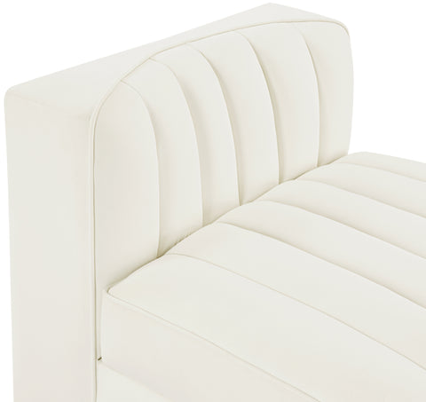 Talia Cream Velvet Performance Fabric Upholstered Chair, 1 Piece