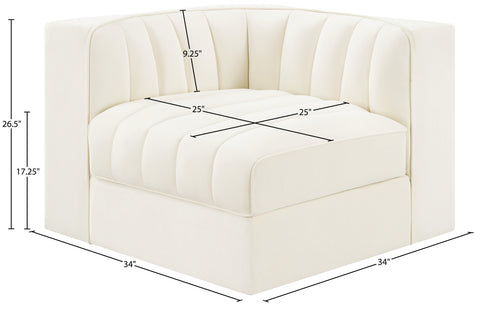 Talia Cream Velvet Performance Fabric Upholstered Chair, 1 Piece (Style 2)