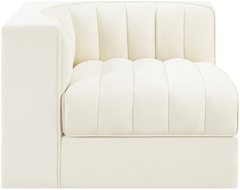 Talia Cream Velvet Performance Fabric Upholstered Chair, 1 Piece (Style 2)