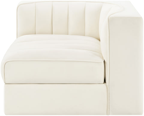 Talia Cream Velvet Performance Fabric Upholstered Chair, 1 Piece (Style 2)