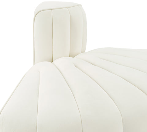 Talia Cream Velvet Performance Fabric Upholstered Chair, 1 Piece (Style 3)