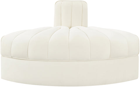 Talia Cream Velvet Performance Fabric Upholstered Chair, 1 Piece (Style 3)