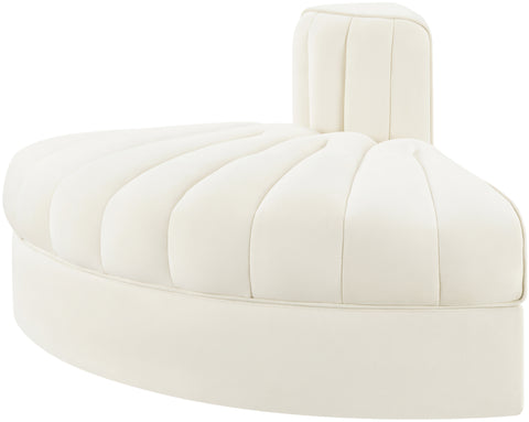 Talia Cream Velvet Performance Fabric Upholstered Chair, 1 Piece (Style 3)