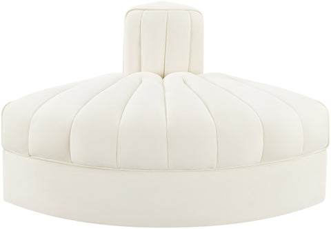 Talia Cream Velvet Performance Fabric Upholstered Chair, 1 Piece (Style 3)
