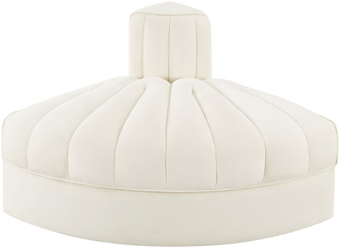 Talia Cream Velvet Performance Fabric Upholstered Chair, 1 Piece (Style 3)