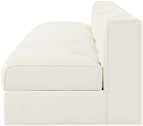Talia Cream Velvet Performance Fabric Upholstered Sofa, 4-Piece (Style 2)