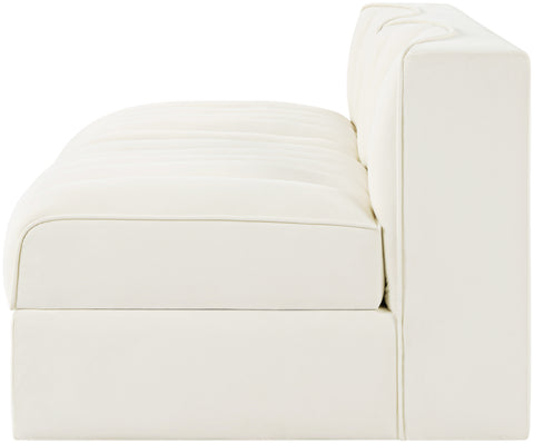 Talia Cream Velvet Performance Fabric Upholstered Loveseat, 2-Piece