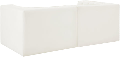 Talia Cream Velvet Performance Fabric Upholstered Loveseat, 2-Piece (Style 2)