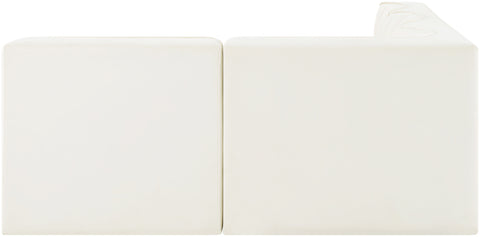 Talia Cream Velvet Performance Fabric Upholstered Sectional, 4-Piece
