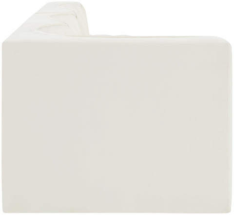 Talia Cream Velvet Performance Fabric Upholstered Sectional, 4-Piece (Style 4)