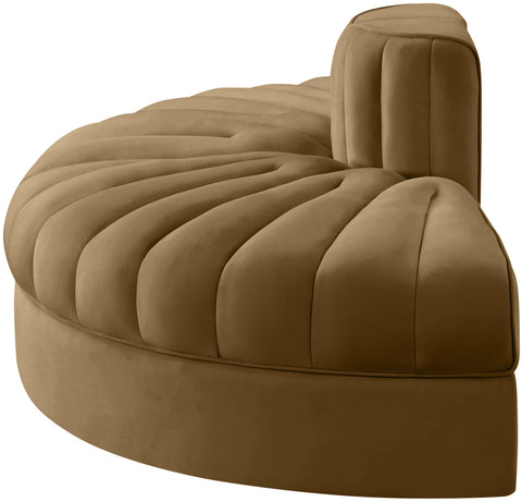 Talia Saddle Velvet Performance Fabric Upholstered Sofa, 2-Piece