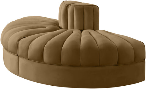 Talia Saddle Velvet Performance Fabric Upholstered Sofa, 2-Piece