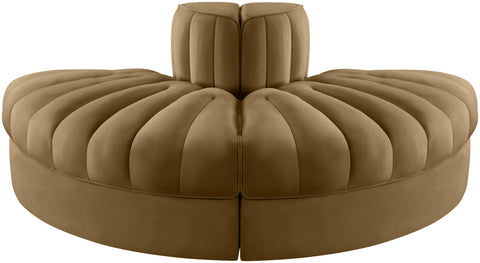 Talia Saddle Velvet Performance Fabric Upholstered Sofa, 2-Piece