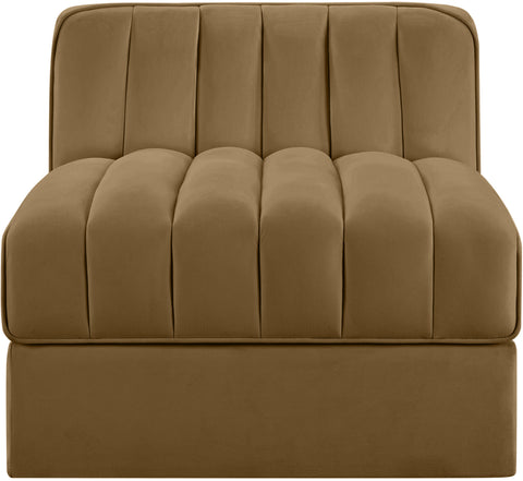 Talia Saddle Velvet Performance Fabric Upholstered Chair, 1 Piece