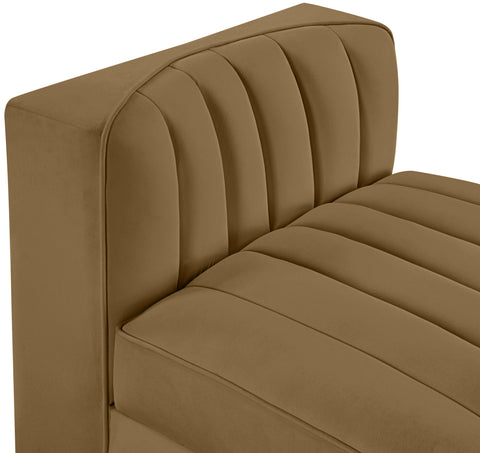 Talia Saddle Velvet Performance Fabric Upholstered Chair, 1 Piece