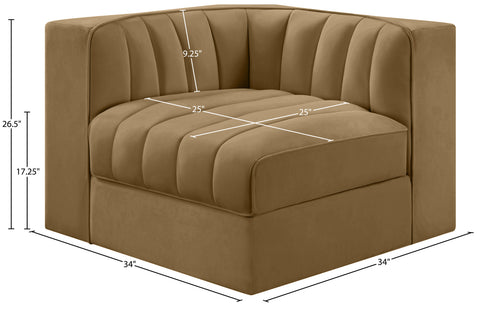 Talia Saddle Velvet Performance Fabric Upholstered Chair, 1 Piece (Style 2)
