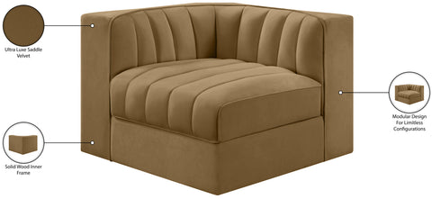 Talia Saddle Velvet Performance Fabric Upholstered Chair, 1 Piece (Style 2)