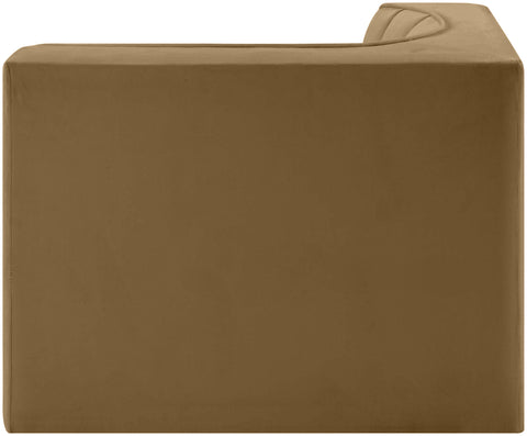 Talia Saddle Velvet Performance Fabric Upholstered Chair, 1 Piece (Style 2)