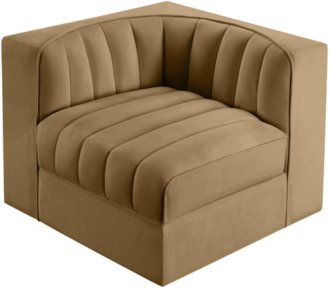 Talia Saddle Velvet Performance Fabric Upholstered Chair, 1 Piece (Style 2)