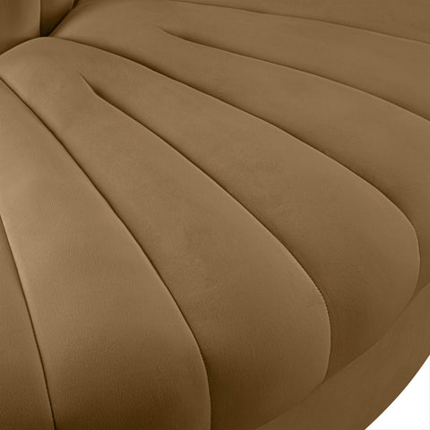 Talia Saddle Velvet Performance Fabric Upholstered Chair, 1 Piece (Style 3)