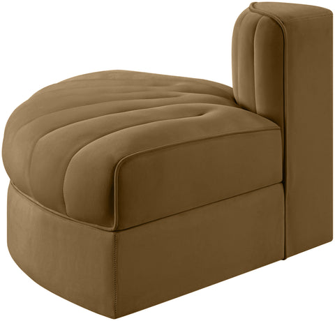 Talia Saddle Velvet Performance Fabric Upholstered Chair, 1 Piece (Style 3)