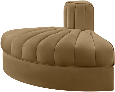 Talia Saddle Velvet Performance Fabric Upholstered Chair, 1 Piece (Style 3)