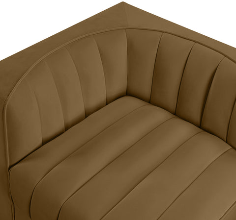 Talia Saddle Velvet Performance Fabric Upholstered Loveseat, 2-Piece (Style 2)