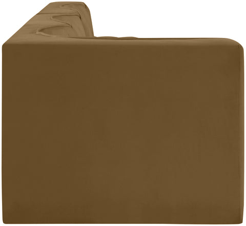 Talia Saddle Velvet Performance Fabric Upholstered Sectional, 4-Piece (Style 4)