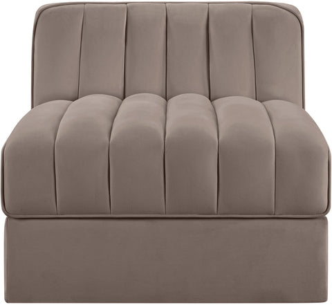Talia Taupe Velvet Performance Fabric Upholstered Chair, 1 Piece