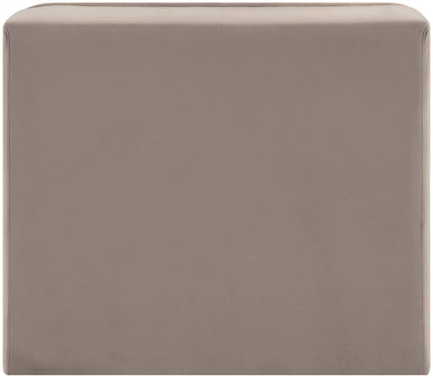 Talia Taupe Velvet Performance Fabric Upholstered Chair, 1 Piece